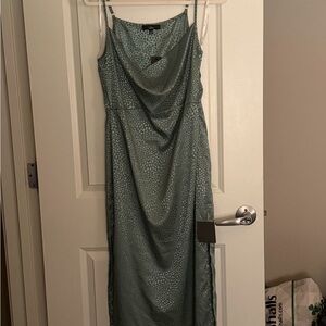 Lulu's Sage Green Midi Dress